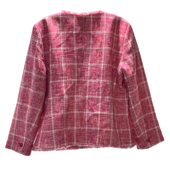 TALBOTS Women’s Jacket Pink Cotton Blend Size 14 - Picture 2 of 10